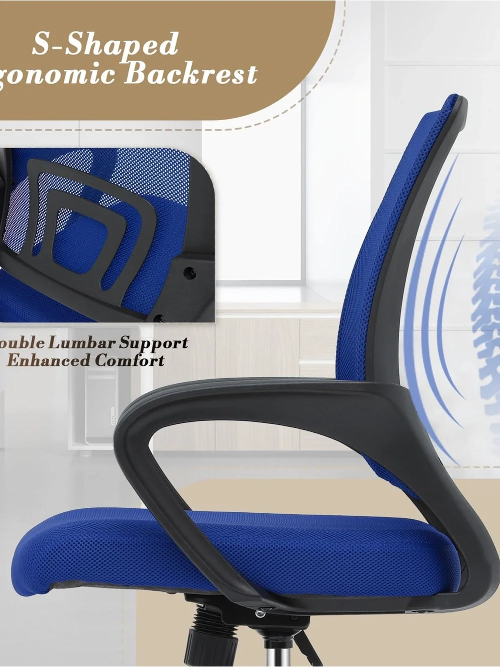 ATHENA COLLECTION BEAUTIFUL ROYAL BLUE OFFICE CHAIR 🌟❗️💙